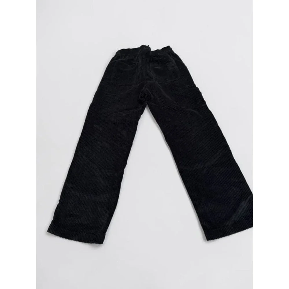 Forever 21 Kids Black Corduroy Drawstring Pants Size 5/6